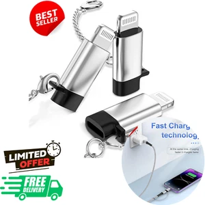 Paquete de 3 adaptadores USB C hembra a macho Lightning accesorios certificados Apple MFI para - Imagen 1 de 12