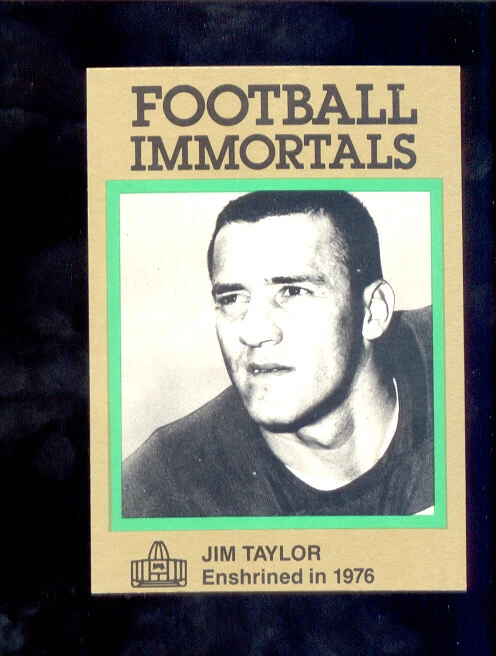 1985 Immortals JIM TAYLOR Green Bay Packers Hall of Fame Card - Image 1 of 1