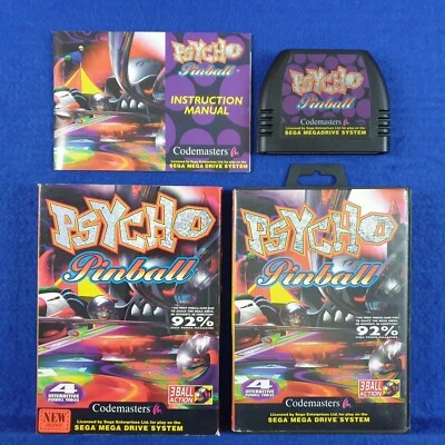 Mega Drive PSYCHO PINBALL inc SLEEVE*Works on Genesis* PAL Exclusive REGION FREE - Image 1 of 4