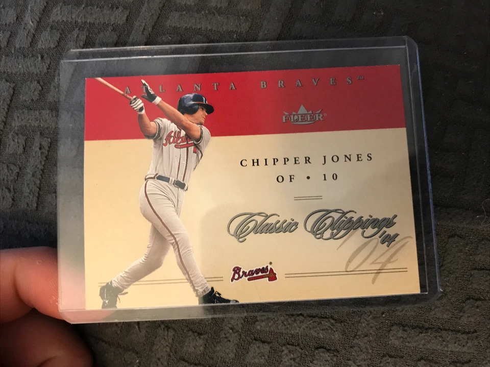 2004 Fleer Classic Clippings Chipper Jones Atlanta Braves #49 (or) - Image 1 of 1