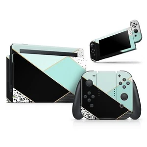 Skin Wrap Aufkleber Cover für Nintendo Switch Minimalistisch Neuwertig und Gold Gestreift V1 - Bild 1 von 1