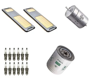 Kit de servicio para bujías Denso filtro de combustible aceite aire Jaguar XJ12 XJS 5.3 Mann - Imagen 1 de 7