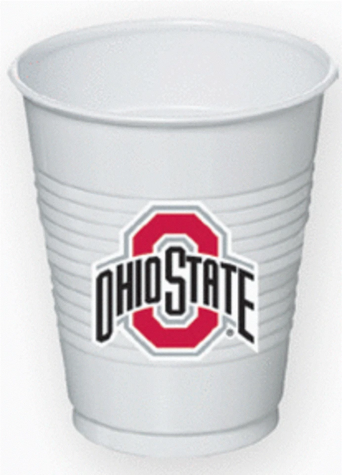 Ohio State Buckeyes NCAA University College Sports Party 16 oz. Plastic Cups - Image 1 of 1