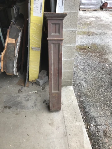 MARK antique oak newell post 5.75 x 5.75 x 46 as found Cover