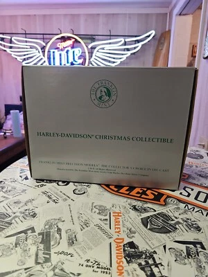 NEVER OPENED 1999 Franklin Mint Harley Davidson Christmas Electra Glide B11YZ57 - Image 1 of 3