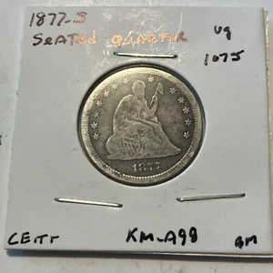 Viertel der sitzenden Freiheit 1877-S  - Bild 1 von 6