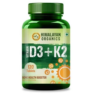 Himalayan Organics Vitamin D3 Plus K2 Tablet, 120 Tablets - Picture 1 of 8