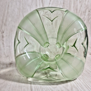 Sowerby footed posy vase Green glass decorative interior home Art Deco glass