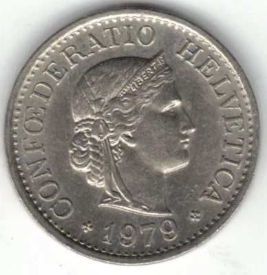 1979 TEN RAPPEN FROM SWITZERLAND ~ YOU GRADE IT ~ PLEASE SEE THE SCAN. stk 79-2 - Image 1 of 4