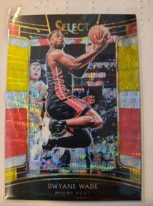 2018-19 Select Red Yellow Concourse Dwyane Wade Refractor Heat Non Auto 