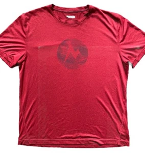 MARMOT Mens Short Sleeve T-Shirt Tee Size XL Red Walking Hiking Climbing VGC - Picture 1 of 22