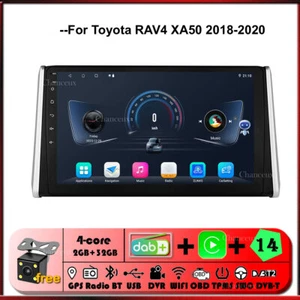 10"Android 14 Head Unit Carplay GPS SAT Navi DAB Radio For Toyota RAV4 2018-2020 - Picture 1 of 13