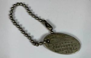 Vintage L.R. Walton Carpenter London Mills, IL Adler Freimaurer Emblem Metall Schlüsselanhänger - Bild 1 von 5