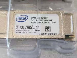 New Intel SPTSLP2SLCDF QSFP28 PAM4 1311nm 500m SMF LC DOM - Picture 1 of 3