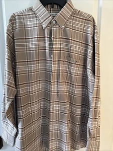 Southern Point Co Flannel Shirt Men’s L Brown Plaid Long Sleeve Button Down NWOT - Picture 1 of 5