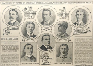 1901 Chicago Tribune Sportseite - Manager der New American League - Connie Mack - Bild 1 von 4