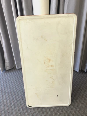 Vintage ENAMEL TABLE TOP porcelain country farm cabinet hoosier white 1920s 30s - Image 1 of 4