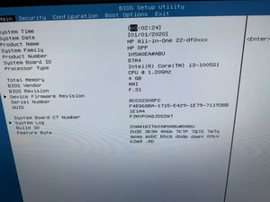 HP 22-DF0025NA Mother board + heat sink + fan - Afbeelding 1 van 4