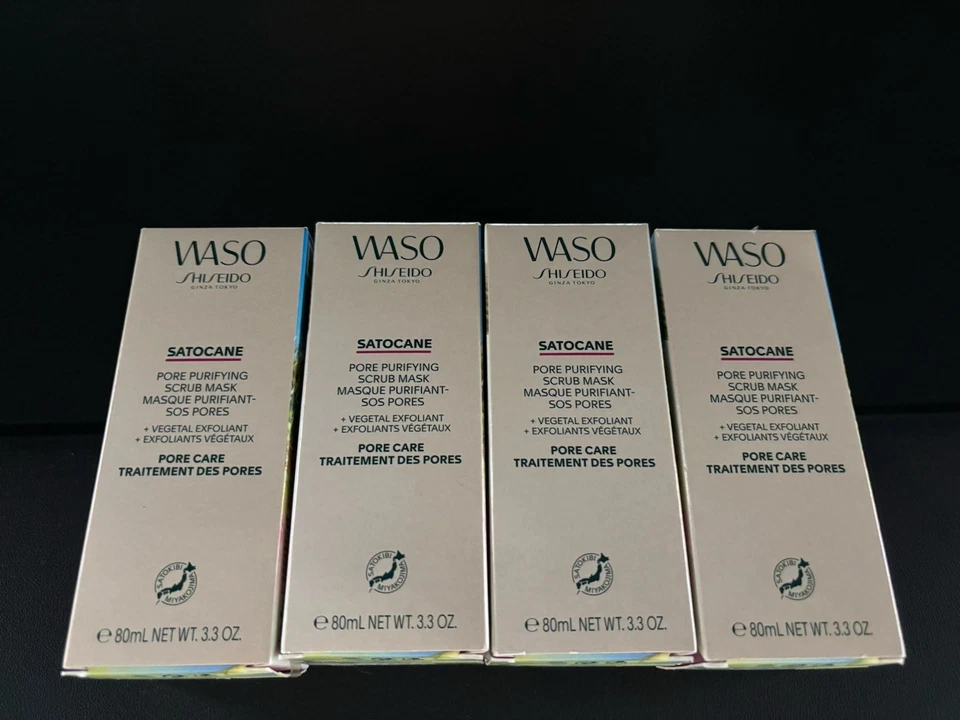 Máscara exfoliante purificadora de poros Shiseido WASO Satocane 3,3 oz (paquete de 4) Foto 1 de 1
