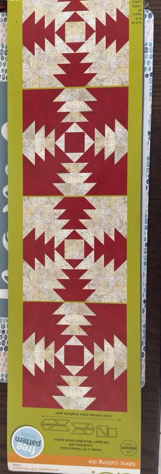 Troquel de corte de tela fibérica Accuquilt Go piña 10 para máquina de corte de tela. Foto 1 de 1