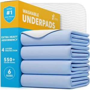 Washable Underpads - Large Bed Pads for use as Incontinence Bed Pads, Reusabl... - Picture 1 of 6