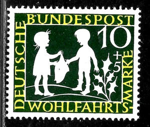 HICK GIRL-BEAUTIFUL MINT GERMAN SEMI-POSTAL SC#B369 GIRL GIVING COAT X4072 - Picture 1 of 2
