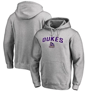 Men's Ash James Madison Dukes Proud Mascot Pullover Hoodie - Picture 1 of 3