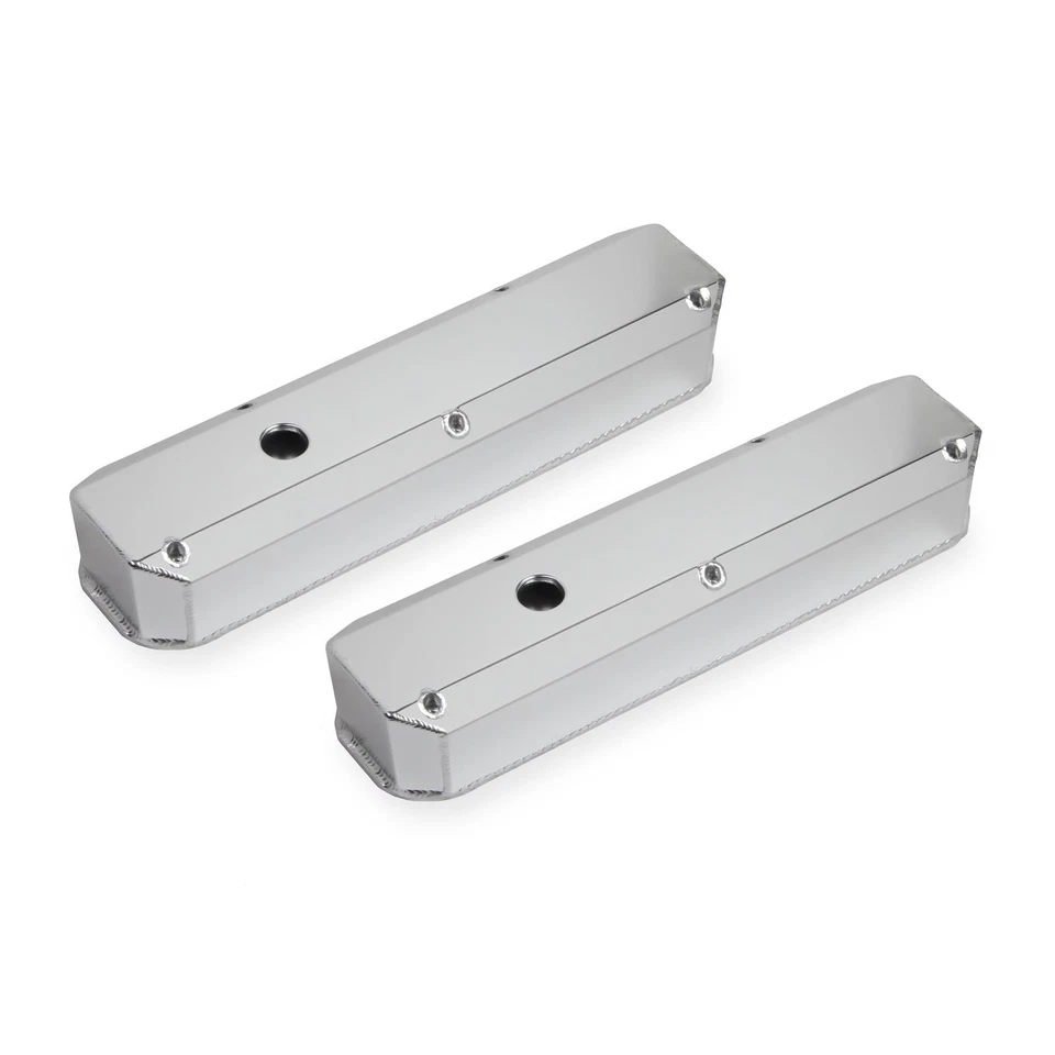 Mr Gasket 6860G Fabricated Aluminum Valve Covers, SB Fits Chrysler, Silver - Изображение 1 из 4