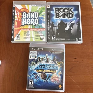 3 PlayStation 3 Game Bundle - Rock Band - Band Hero - PS All Stars BR-Tested PS3 - Picture 1 of 3