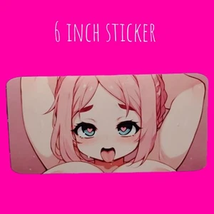 Adesivo Anime Sexy Waifu Ahegao Vinile Lucido Ecchi Lewd Decalcomania 6 Pollici Impermeabile - Foto 1 di 1