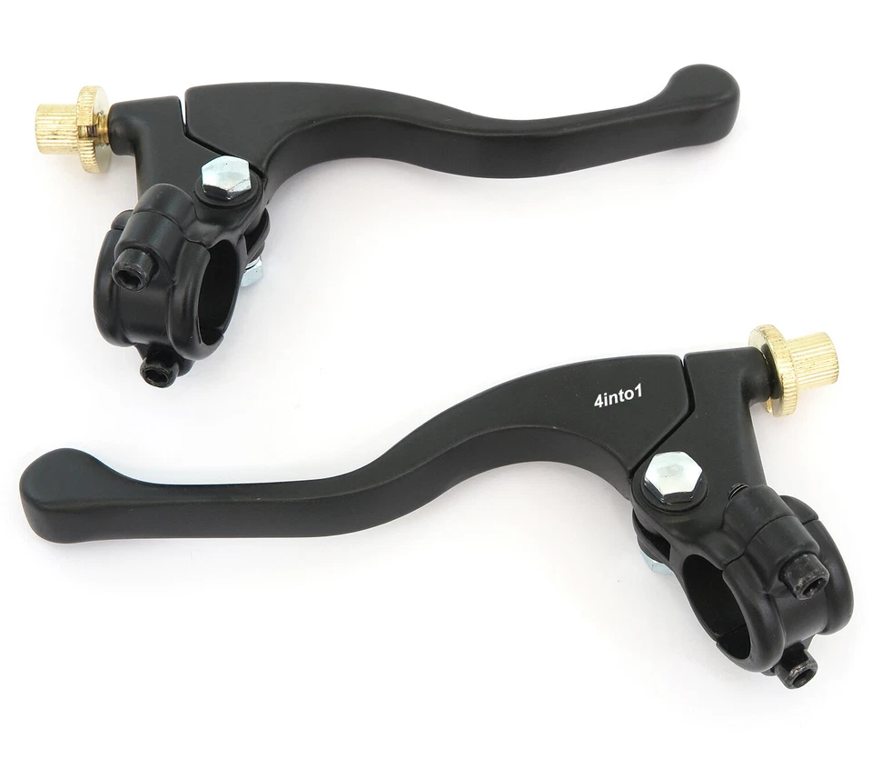 Conjunto de Alavanca Yamaha Shorty GP - Embreagem + Freio a Tambor - Preto - Conjunto de Poleiro 7/8" - Imagem 1 de 1