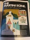 1960S Retro Gilbey's Gin Martini Scene Print Ad Vintage Bar Advertising Cocktail