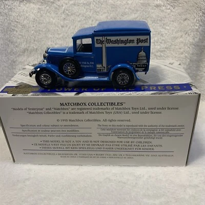 Matchbox POWER OF THE PRESS-1930 MODEL A FORD VAN -#YPP08 "The Washington Post" - Image 1 of 4