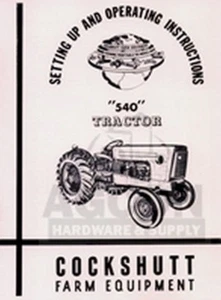 Oliver manual del propietario del operador de tractor Cockshutt 540 - Imagen 1 de 1