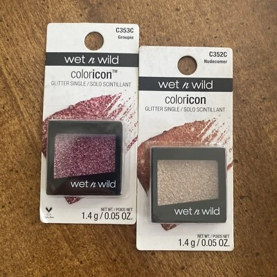 2X Wet N Wild ColorIcon Glitter Single Eyeshadow Nudecomer, Groupie, 0.05 Oz - Image 1 of 4