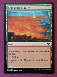 Magic The Gathering COMMANDER 2020 C20 SMOLDERING CRATER land card MTG - Foto 1 di 2