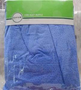 Circo Baby Crib Dust Ruffle Blue 28" X 52" Standard Size Cotton Easy Care - Picture 1 of 5