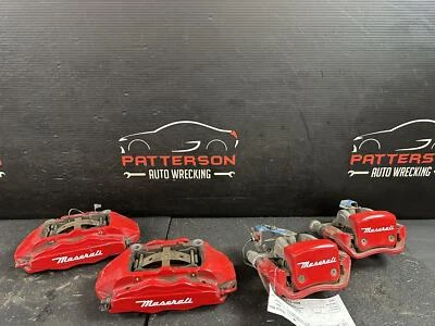 14-17 JUEGO DE PINZAS DE FRENO BREMBO DELANTERAS Y TRASERAS MASERATI GHIBLI ROJO Foto 1 de 4