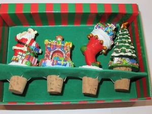 Juego de 4 tapones Christopher Radko Home for the Holidays Twas the Night - Imagen 1 de 3