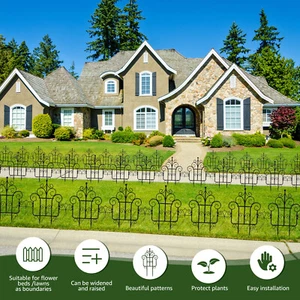 10Pcs Decorative Garden Fence Plastic Folding Lawn Border Outdoor Animal weCpD - Picture 1 of 12