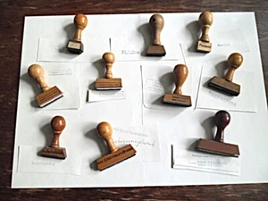 10 x alte Post und Bahn Stempel aus Holz / genaueres in der Beschreibung !!! - Bild 1 von 5