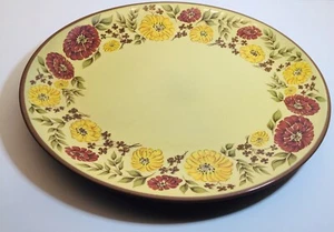 Vtg Taylor Smith Taylor Indian Summer 14" Oval Serving Platter Yellow Brown EXC - Picture 1 of 5