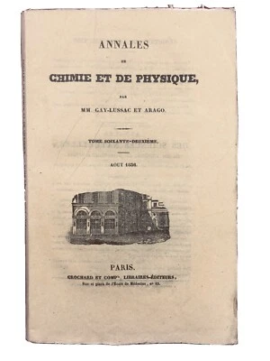 Annals Of Chemistry And Physics 1836 Gay Lussac Arago Rose Pelouze Electricity - Image 1 of 4