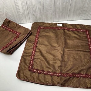 ONE PAIR CROSCILL Ryland Euro Sham Deep Red Gold Bronze - Picture 1 of 10