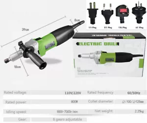 800W Metal Wood Polishing Grinding Electric Straight Grinder Drawing Machine new - Bild 1 von 11