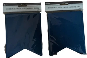 Darice Blue Canvas Banners 12 Sheets Each. Lot Of 2 4 3/4” W x 6” L - Picture 1 of 5