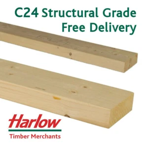 Heavy Duty Timber Joists Wood 3x2 4x2 5x2 6x2 C24 Structural Grade Carcassing - Picture 1 of 5