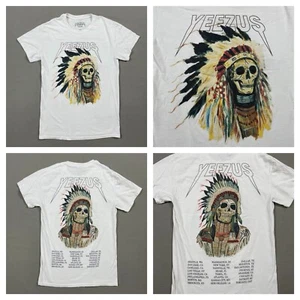 Camiseta Kanye West YEEZUS Tour Mercancía Talla Pequeña Indian Chief Calavera Gráfico - Imagen 1 de 13