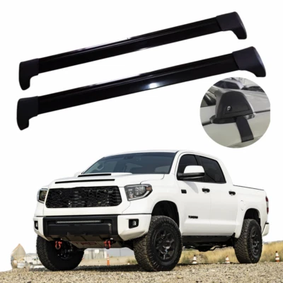 Fits for Toyota Tundra 2007-2021 Crossbar Luggage Roof Rack Rails 2PCS Aluminum - Image 1 of 4