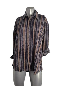 Women's Long Sleeve button up Shirt Relaxed style Sz L - Picture 1 of 4